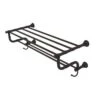 Allied Brass Carolina Collection 30-in Towel Shelf With Double Towel Bar In Oil Rubbed Bronze
