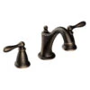 Moen Caldwell Mediterranean Bronze 2-Handle Widespread WaterSense Bathroom Sink Faucet With Drain -Pro House Shop 026508262313 1800x1800