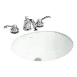 STERLING Wescott Under-Mounted Vitreous China Bathroom Sink In White With Overflow Drain