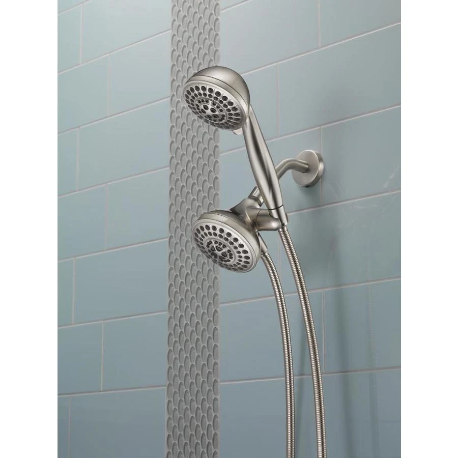 Delta Universal Showering Components Brushed Nickel 5-Spray Dual Shower Head 2.5-GPM (9.5-LPM) 3 Delta Universal Showering Components Brushed Nickel 5-Spray Dual Shower Head 2.5-GPM (9.5-LPM)