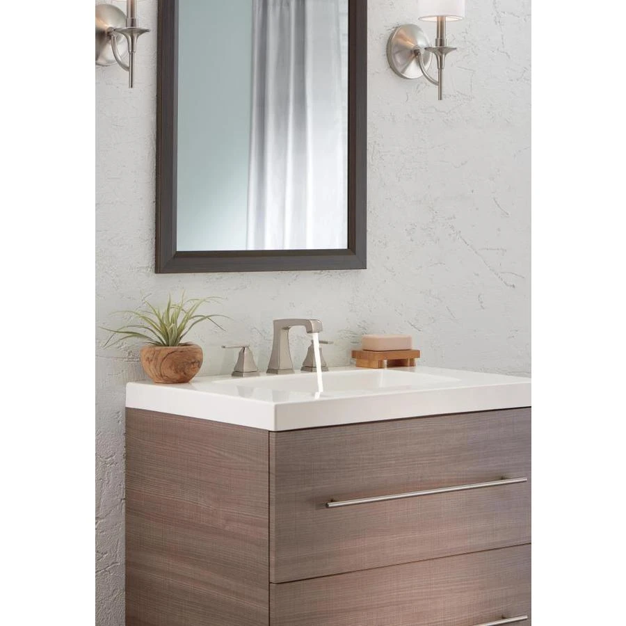 Delta Ashlyn Stainless 2-handle Widespread WaterSense Bathroom Sink Faucet With Drain 3 Delta Ashlyn Stainless 2-handle Widespread WaterSense Bathroom Sink Faucet With Drain