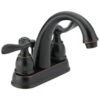 Delta Windemere Oil Rubbed Bronze 2-Handle 4-in Centerset WaterSense Bathroom Sink Faucet With Drain