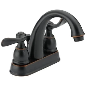 Delta Windemere Oil Rubbed Bronze 2-Handle 4-in Centerset WaterSense Bathroom Sink Faucet With Drain 3 Delta Windemere Oil Rubbed Bronze 2-Handle 4-in Centerset WaterSense Bathroom Sink Faucet With Drain