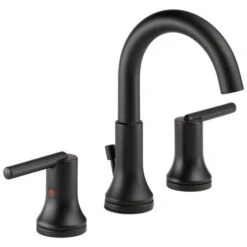 Delta Trinsic Matte Black 2-handle Widespread WaterSense Bathroom Sink Faucet With Drain -Pro House Shop 034449839440xl 1800x1800