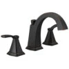 Delta Flynn Oil Rubbed Bronze 2-Handle Widespread WaterSense Bathroom Sink Faucet With Drain