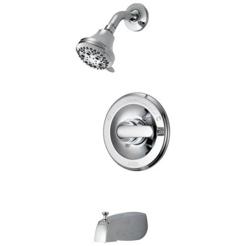 Delta Chrome 1-Handle Bathtub And Shower Faucet With Valve 8 Delta Chrome 1-Handle Bathtub And Shower Faucet With Valve - Image 6