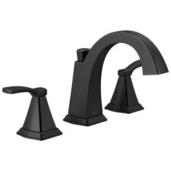 Delta Flynn Matte Black 2-handle Widespread WaterSense Bathroom Sink Faucet With Drain -Pro House Shop 034449932264xl 1800x1800