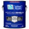 HGTV HOME By Sherwin-Williams Weathershield Extra White Semi-Gloss Exterior Paint (Actual Net Contents: 124-fl Oz) -Pro House Shop 035777846995 1800x1800