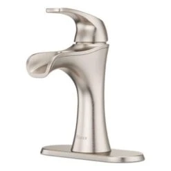 Pfister Jaida Brushed Nickel 1-handle Single Hole/4-in Centerset WaterSense Bathroom Sink Faucet With Drain -Pro House Shop 038877604090 16801826 1800x1800