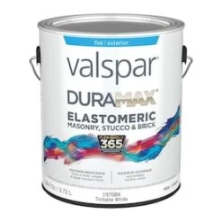 Valspar Duramax Flat Masonry And Stucco Elastomeric Tintable White Exterior Tintable Paint (Actual Net Contents: 126-fl Oz)