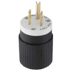 Hubbell 15-Amp 125-Volt Black 3-wire Grounding Plug