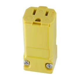 Hubbell 15-Amp-Volt Hi-visibility Yellow 3-Wire Grounding Connector 3 Hubbell 15-Amp-Volt Hi-visibility Yellow 3-Wire Grounding Connector