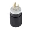 Hubbell 30-Amp-Volt Black/White 4-Wire Grounding Plug