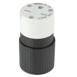 Hubbell 15-Amp-Volt Black/White 3-Wire Grounding Connector