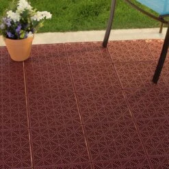 Pure Garden Interlocking Patio, Deck Or Garage Floor Tiles - 11.5 X 11.5