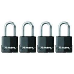 Master Lock 4-Pack 1.875-in Steel Keyed Padlock