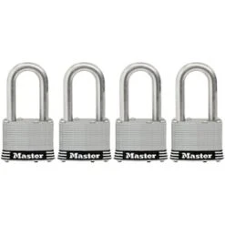 Master Lock 4-Pack 1.785-in Steel Keyed Padlock