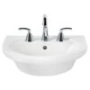 American Standard Tropic Petite 21 In. Center Pedestal Sink Basin With 8 In. Faucet Centers In White