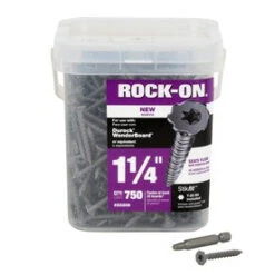 Rock-On #9 X 1-1/4-in Zinc-Plated Star-Drive Interior Cement Board Screws (750-Count)