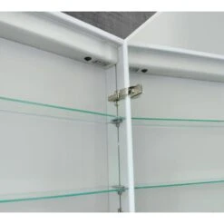 Lighted IMPRESSIONS Vienna 31.75-in X 27.75-in Rectangle Surface Mirrored Medicine Cabinet With Outlet And Lights -Pro House Shop 094416535102 09439390 1800x1800