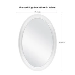 21 In. W X 31 In. L Framed Fog Free Wall Mirror In White -Pro House Shop 09d814c93a5f8f462aa0e936c20a4c95 1800x1800