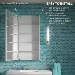 Maxstow 20 In. X 24 In. Frameless Surface-Mount Aluminum Medicine Cabinet -Pro House Shop 0c94be6aee65748435562fbf8f326c3b 1800x1800