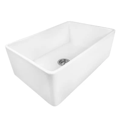 Ruvati Fiamma 33-in X 20-in White Single Bowl Drop-In Apron Front/Farmhouse Residential Kitchen Sink 3 Ruvati Fiamma 33-in X 20-in White Single Bowl Drop-In Apron Front/Farmhouse Residential Kitchen Sink