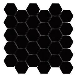 Pro House Shop -Pro House Shop 100782390 black matte 2 in hexagon porcelain mosaic 1 1800x1800