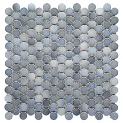 Pro House Shop -Pro House Shop 100837038 multi gray polished porcelain penny mosaic 1 1800x1800