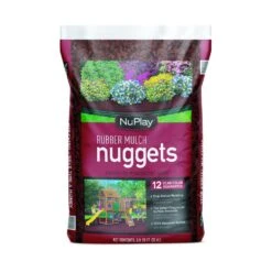 NuPlay Redwood Rubber Mulch Nuggets - .8 Cu. Ft.