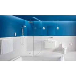 Moxie 1-Spray 5 In. Single Wall Mount Fixed Shower Head In Polished Chrome -Pro House Shop 1842ecc258c35f60a91dc08fdcccc568 1800x1800