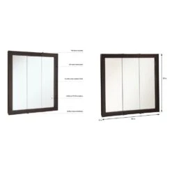 Ventura 36 In. W X 30 In. H X 6 In. D Framed Tri-View Surface-Mount Bathroom Medicine Cabinet In Espresso 18 Ventura 36 In. W X 30 In. H X 6 In. D Framed Tri-View Surface-Mount Bathroom Medicine Cabinet In Espresso -Pro House Shop 1952dd2c13d789958ab7913e1b457c61 1800x1800