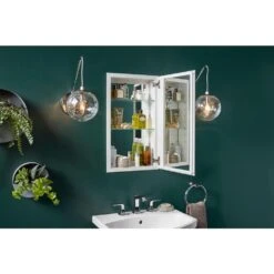 15 In. X 26 In. Recessed Or Surface Mount Medicine Cabinet In White Powder-Coat Aluminum -Pro House Shop 1ae905d30377ed9a67dd7c04d18f6ba4 1800x1800