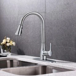 Classic Series Single-Handle Standard Kitchen Faucet In Chrome -Pro House Shop 1ead63836c98f4f78859037caac65445 1800x1800