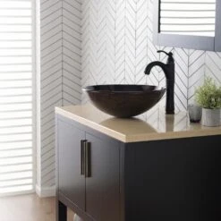 KRAUS Illusion Glass Vessel Sink In Brown With Riviera Faucet In Oil Rubbed Bronze -Pro House Shop 1f131debec0bb7ecbcfcdb1b7c93e173 1800x1800