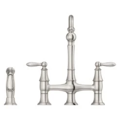 Courant Two Handle Bridge Kitchen Faucet With Side Spray In Stainless Steel 15 Courant Two Handle Bridge Kitchen Faucet With Side Spray In Stainless Steel -Pro House Shop 21c494a85336547b2ae1bcf4a753a902 1800x1800