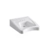 KOHLER Morningside Wall-Mounted Vitreous China Bathroom Sink In White With Overflow Drain