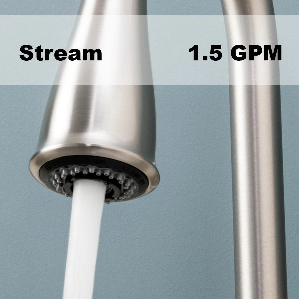 Kaden Single-Handle Pull-Down Sprayer Kitchen Faucet With Reflex And Power Clean In Chrome 11 Kaden Single-Handle Pull-Down Sprayer Kitchen Faucet With Reflex And Power Clean In Chrome - Image 9