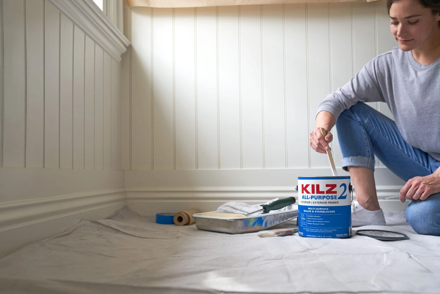 KILZ 2 Interior/Exterior Multi-Surface Primer, Sealer & Stainblocker, White, Water-Based - New Look, Same Trusted Formula 6 KILZ 2 Interior/Exterior Multi-Surface Primer, Sealer & Stainblocker, White, Water-Based - New Look, Same Trusted Formula - Image 4