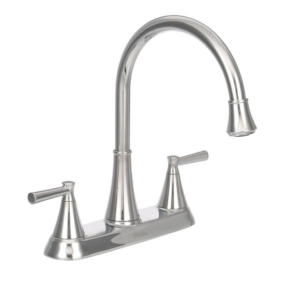 Cantara High-Arc 2-Handle Standard Kitchen Faucet With Side Sprayer In Polished Chrome 3 Cantara High-Arc 2-Handle Standard Kitchen Faucet With Side Sprayer In Polished Chrome