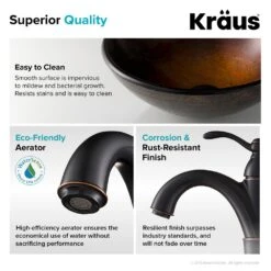 KRAUS Illusion Glass Vessel Sink In Brown With Riviera Faucet In Oil Rubbed Bronze -Pro House Shop 40827b908bc7394655f098107977c6e1 1800x1800