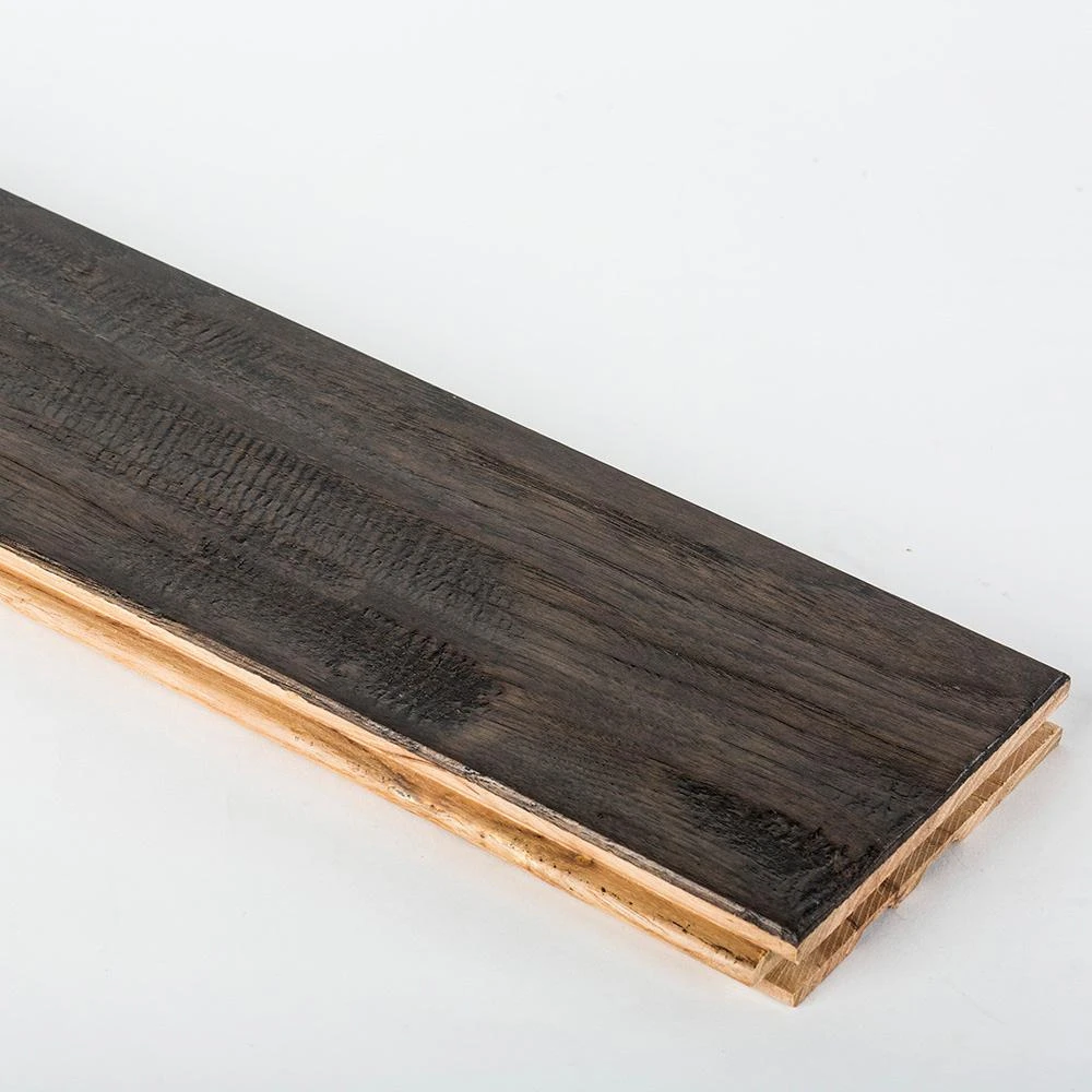 Blue Ridge Hardwood Flooring Hickory Heritage Grey Hand Sculpted 3/4 In. Thick X 4 In. Wide X Random Length Solid Hardwood Flooring (16 Sq. Ft./case) 6 Blue Ridge Hardwood Flooring Hickory Heritage Grey Hand Sculpted 3/4 In. Thick X 4 In. Wide X Random Length Solid Hardwood Flooring (16 Sq. Ft./case) - Image 4