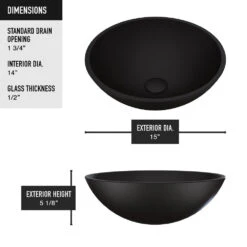 VIGO Black Round Cavalli MatteShell Glass Bathroom Vessel Sink -Pro House Shop 48cf7b4910b2ed3065f81fada7e56747 1800x1800