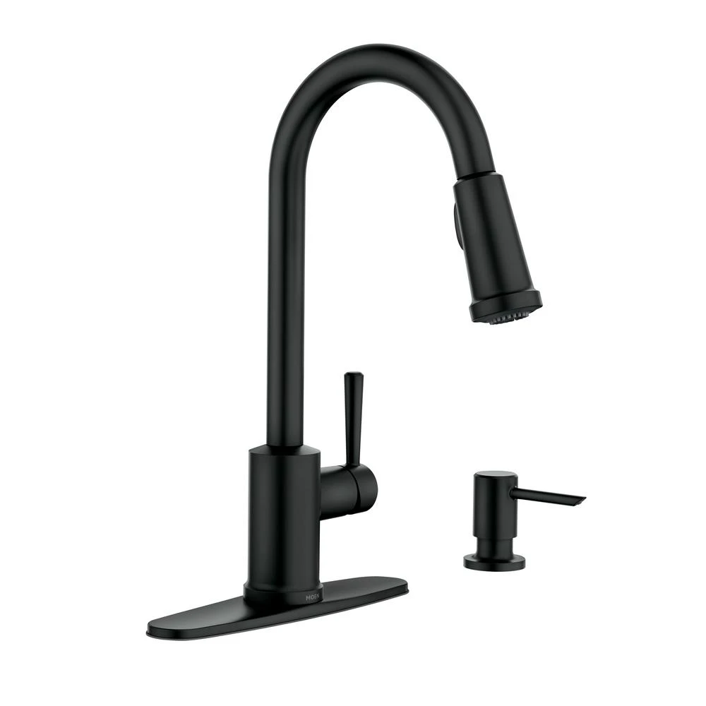 Indi Single-Handle Pull-Down Sprayer Kitchen Faucet With Reflex And Power Clean In Matte Black 3 Indi Single-Handle Pull-Down Sprayer Kitchen Faucet With Reflex And Power Clean In Matte Black