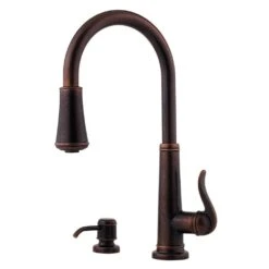 Ashfield Single-Handle Pull-Down Sprayer Kitchen Faucet In Rustic Bronze