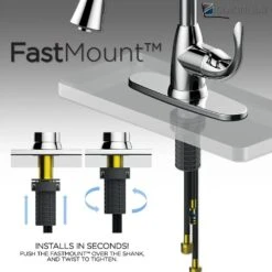 Fairhurst Single-Handle Pull-Down Sprayer Kitchen Faucet With TurboSpray And FastMount In Stainless Steel 11 Fairhurst Single-Handle Pull-Down Sprayer Kitchen Faucet With TurboSpray And FastMount In Stainless Steel -Pro House Shop 53b3871ea46be8b1e605308dbbaf7feb f8c86123 5978 4714 9700 5a85e5dd9231 1800x1800