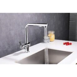 Single-Handle Pull Out Sprayer Kitchen Faucet In Brushed Nickel 13 Single-Handle Pull Out Sprayer Kitchen Faucet In Brushed Nickel -Pro House Shop 5f3c1d1867c3df9b6fa3890eccaa181e 1800x1800