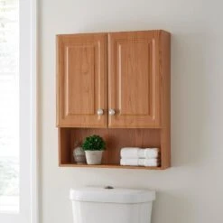 23-1/8 In. W X 27-7/8 In. H Framed Surface-Mount Bathroom Medicine Cabinet In Oak -Pro House Shop 61908df862f7bfa7df2305af43cde510 1800x1800