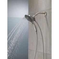 Two-in-One 4-Spray 7 In. Dual Wall Mount Fixed And Handheld Shower Head In Stainless -Pro House Shop 626cb430fc8cab2a541d431d04640de4 1800x1800