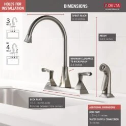 Everly 2-Handle Standard Kitchen Faucet With Spray In Stainless -Pro House Shop 64d6b738552c533d829bc3c2f9eafd3a 1800x1800